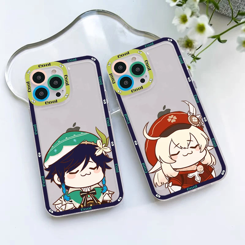 

Genshin Impact Anime New Cute Phone Case for iPhone 11 12 13 Mini Pro Max 14 Pro Max Case shell
