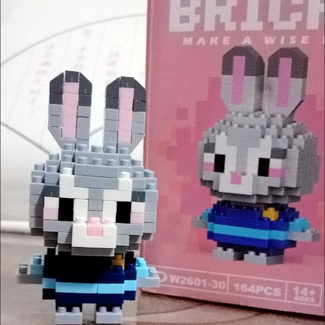 

Disney 108 Style Stitch LinaBell Hello Kitty Building Blocks Princess Cartoon Figrues Bricks Children's Assembly Toys Model Gift