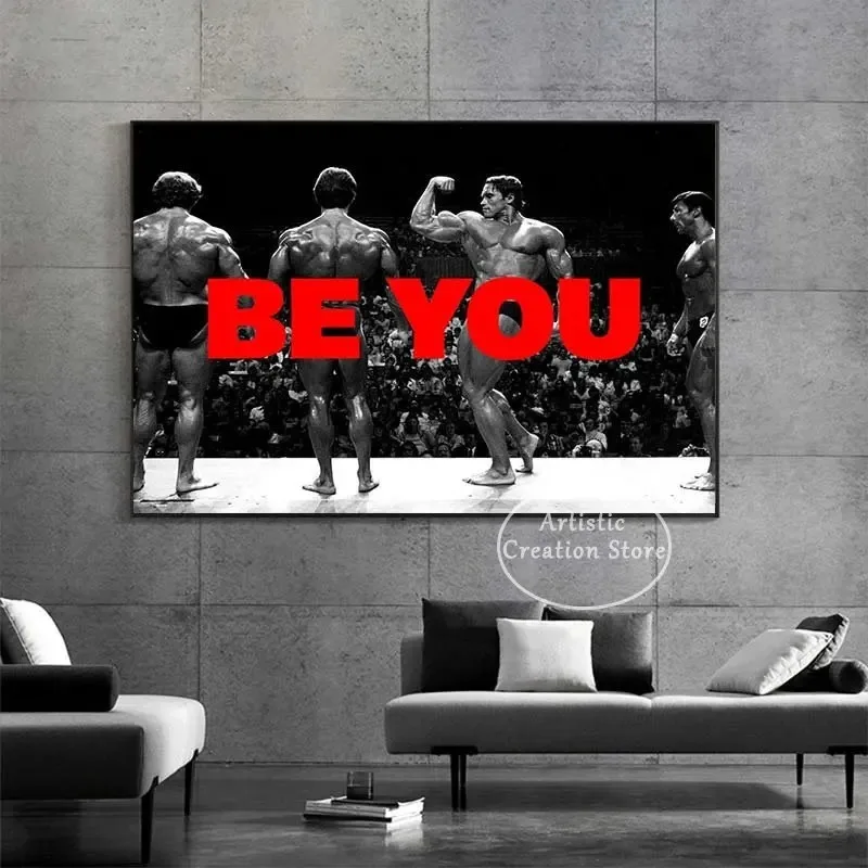 Мотивационный плакат Арнольд для фитнеса тренировок тренажерного зала