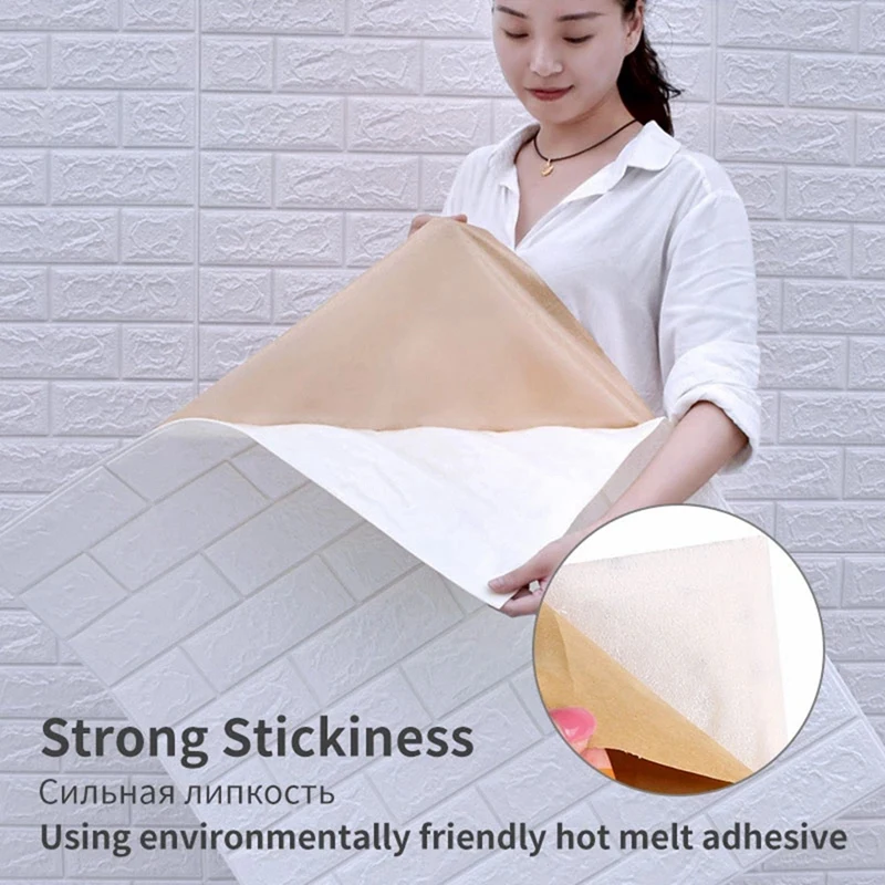 12 шт. Самоклеящиеся 3D фотообои DIY водонепроницаемые пенопластовые обои для