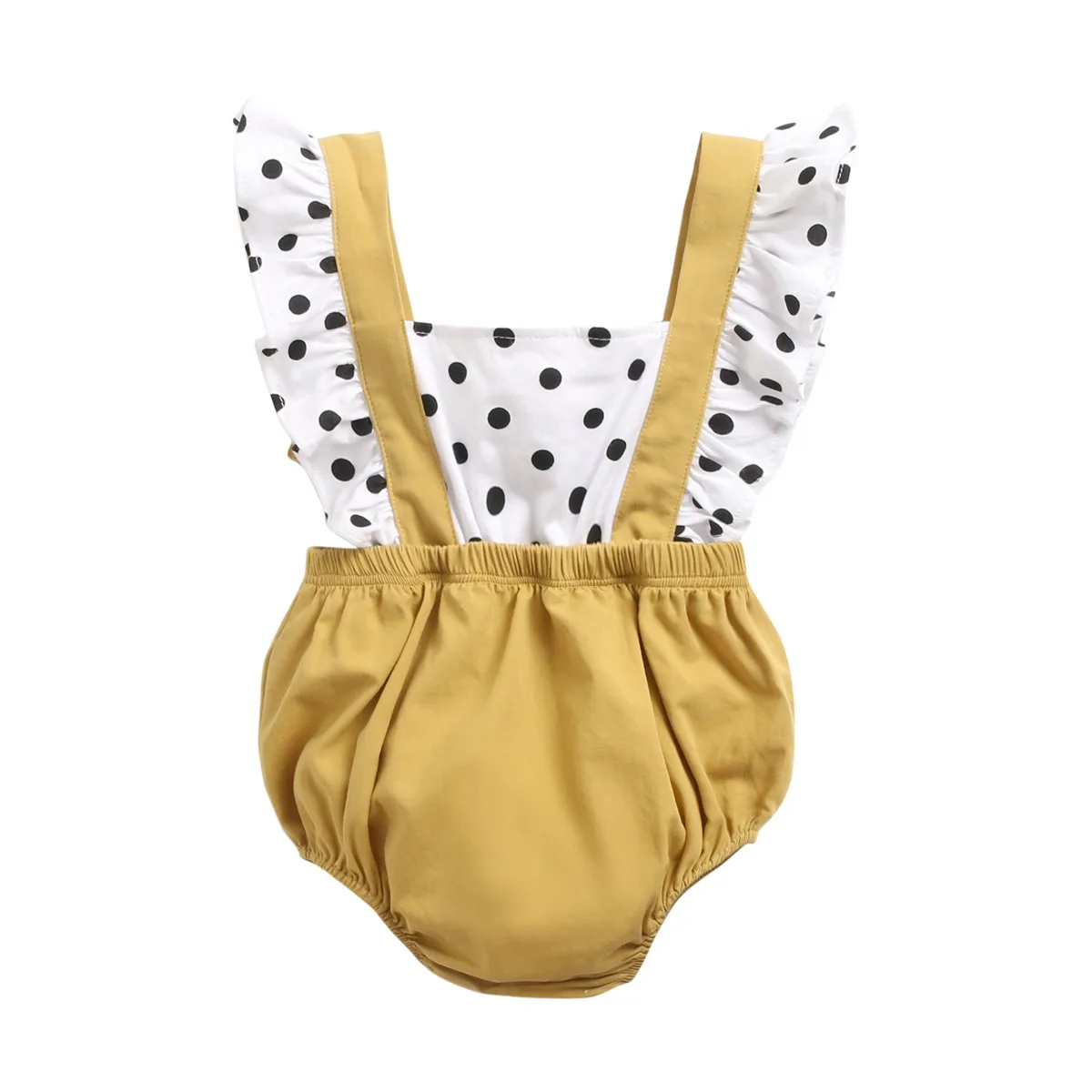 

0-3Y Newborn Baby Girl Bodysuit Kids Summer Clothes Cotton Polka Dot Strap Romper Jumpsuit Toddler Little Girl Sunsuit Outfit