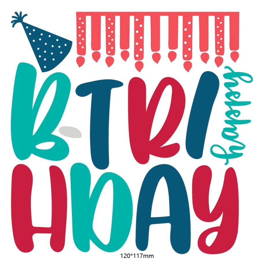 Металлические Вырубные штампы с днем рождения набор трафаретов вырезанные для