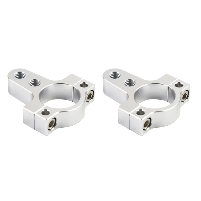 

2 Pcs 27Mm Aluminum Steering Damper Fork Frame Mounting Clamp Bracket Foot Fixer For Motorcycle Bike Modification Silver