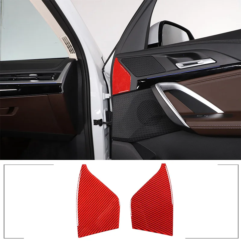 

For BMW X1 IX1 U10 U11 2023-2024 Car Seat Memory Front Panel Sticker Decoration Cover Soft Carbon Fiber Interior Accessories