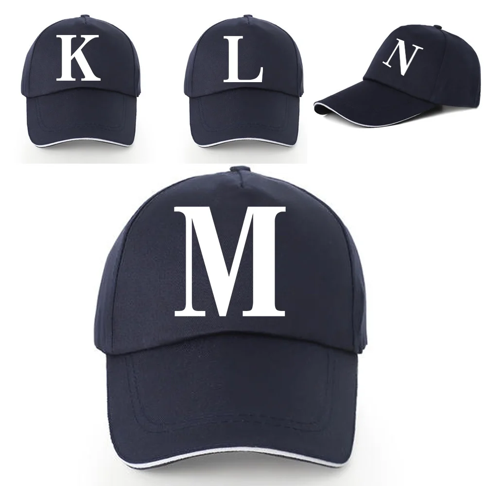 

Fashion Unisex Baseball Caps Adjustable Pure Cotton Back Buckle Hat Women UV-proof Visors Hats White Letter Print Hip Hop Cap