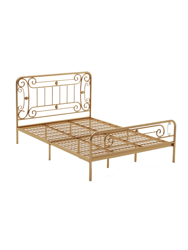 

Nordic Ins Light Luxury Instafamous Princess Iron Bed Double Environmental Protection Iron Bed