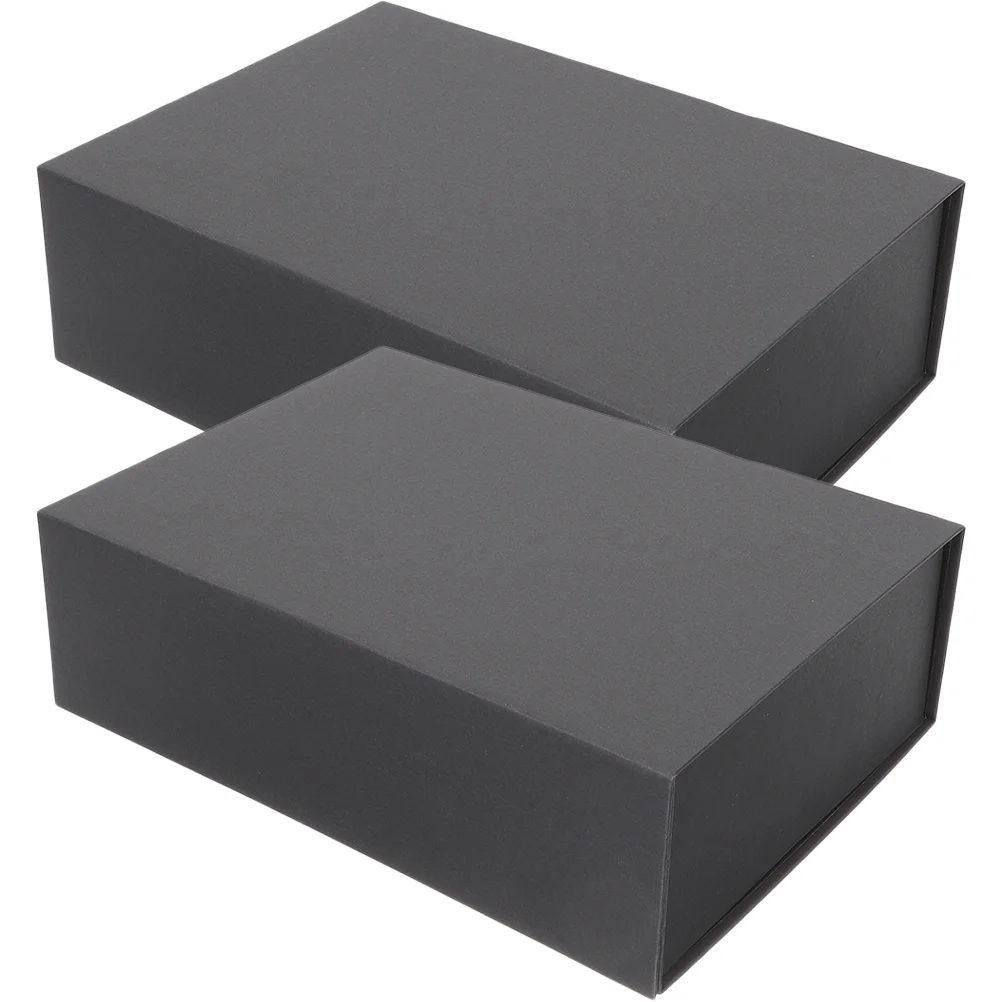 

2pcs Gift Packaging Boxes Portable Magnetic Folding Cover Case Paper Gift Box