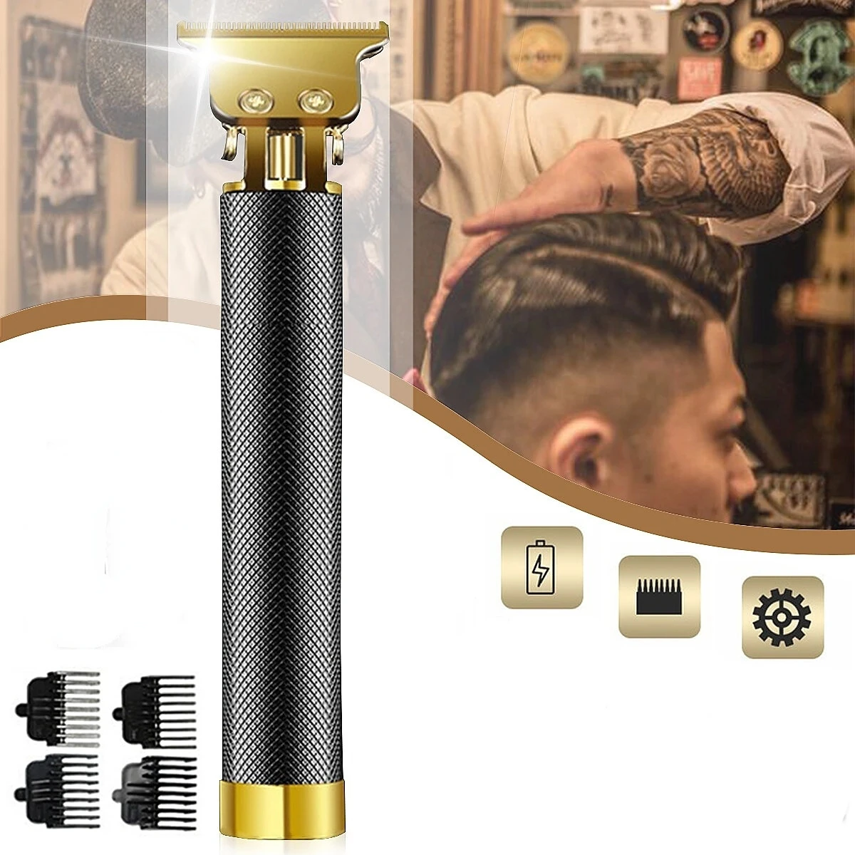 

T9 USB Electric Hair Cutting Machine Rechargeable Cut Hair Clipper Man Shaver Trimmer For Men Barber Professional Beard Trimmers