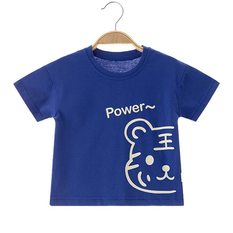 Детская летняя футболка из 100% хлопка с принтом животных