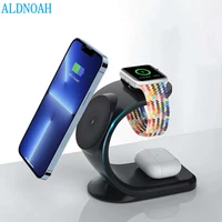 3 in 1 magnetic wireless charger stand 15w fast qi charging station for iphone 13 12 pro max apple watch 7 6 5 4 3 2 airpods pro