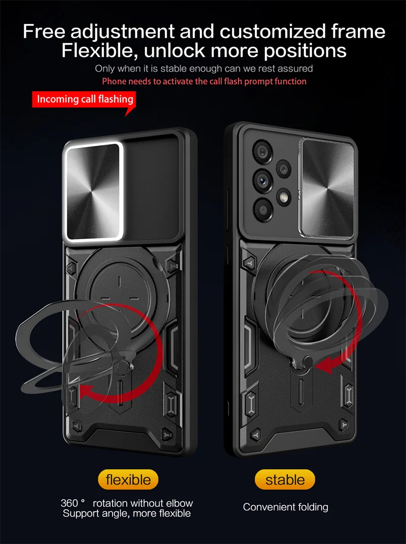 Броня чехол для Samsung Galaxy A13 A23 4G A33 A53 A73 5G крышка магнитный держатель кольцо Funda Slida