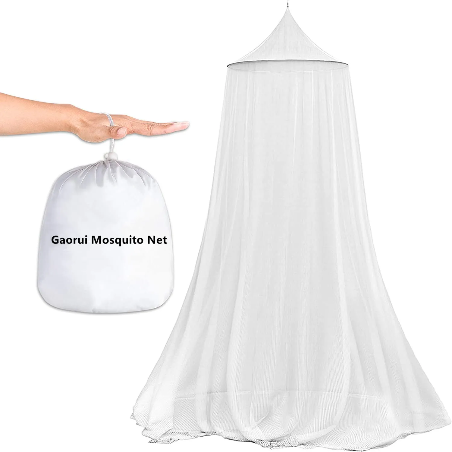 

Hot Sale!! Summer White Circular Ceiling Mosquito Net 100% Nylon Cover Easy Install Mesh Anti-Mosquito Folding Single Door Open