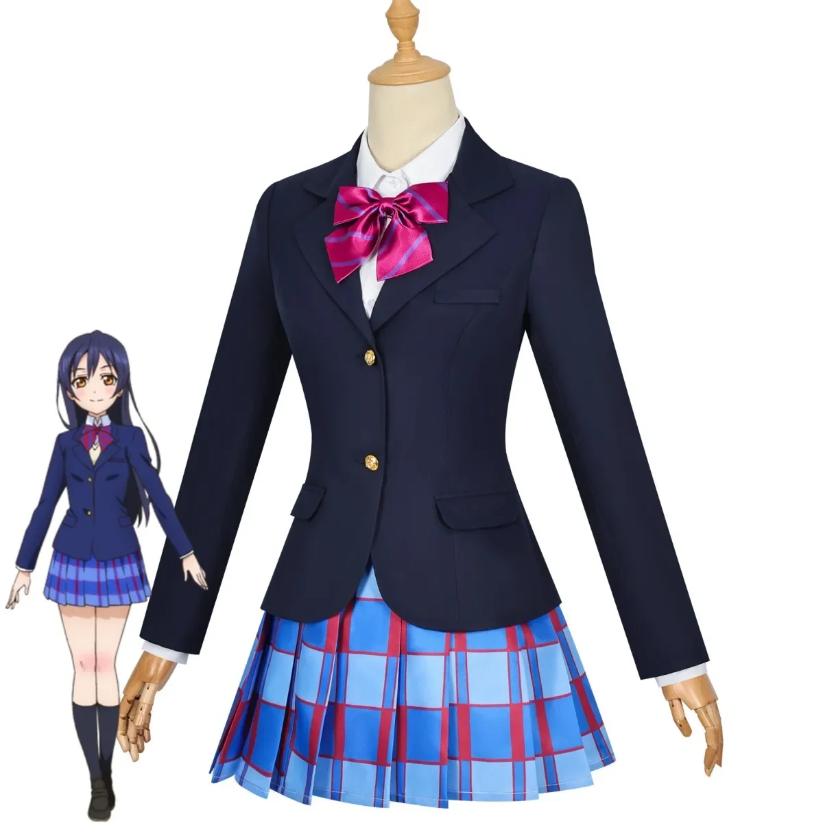 Фото Аниме LoveLive! School Idol Project Nico Yazawa Sonoda Umi Kotori Minami Косплей Костюм Школьная форма Парик Женский костюм Kawaii №4