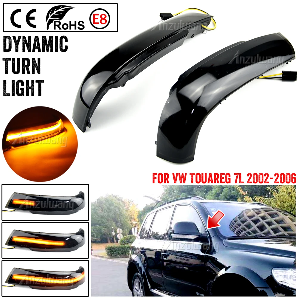 

2002-2006 For VW Volkswagen Touareg MK1 7L Dynamic LED Side Mirror Light Sequential Blinker Indicator Lamps