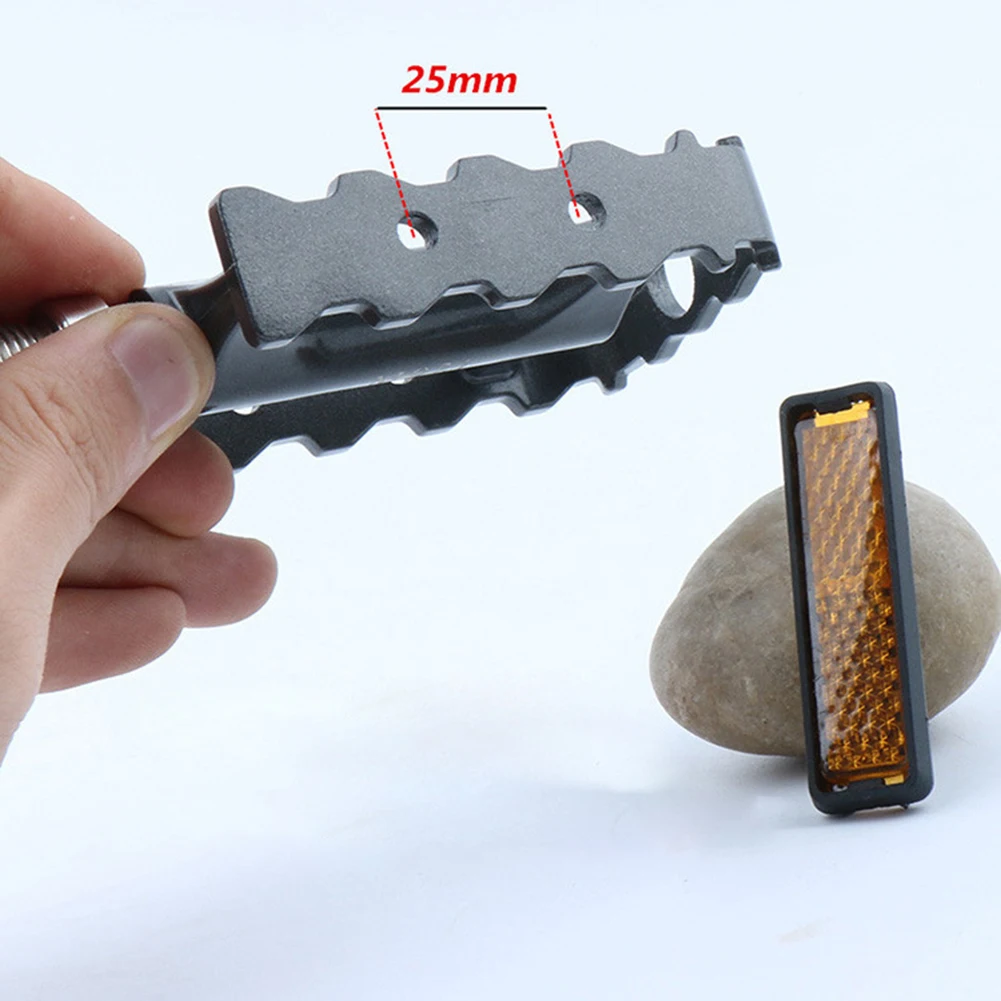 

4pcs Bike Pedal Reflectors 54.3x15.8mm For Most Foot Pedals With Mounting Holes Cycling Bicycle Repair Tools Accessories