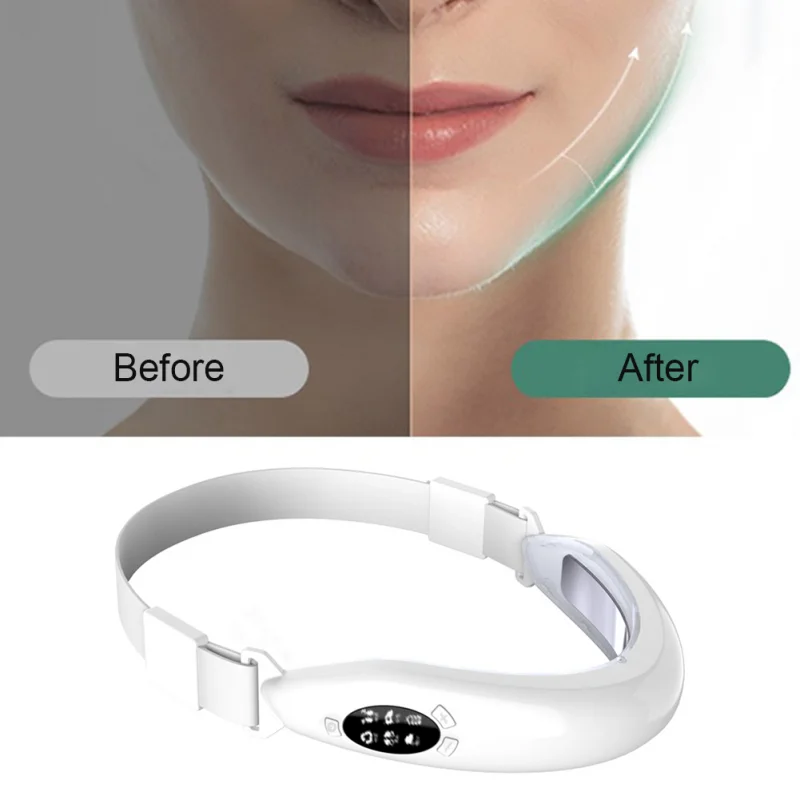 Микро-токовый V-образный лифтинг лица Электрический подтяжка уменьшение двойной