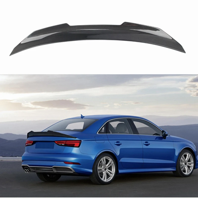 

For AUDI A3 S3 RS3 8V Limousine Sedan PSM Style Carbon Fiber Rear Spoiler Trunk Wing 2013-2020 FRP Forged Carbon