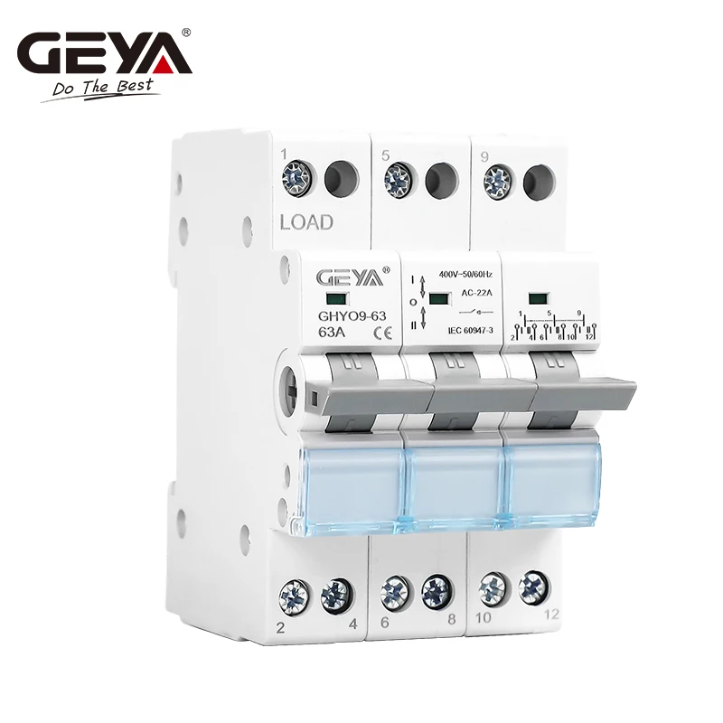 GEYA GYHO9 Ручной резервный переключатель НОВЫЙ дизайн с индикатором 63A MTS Dual Power