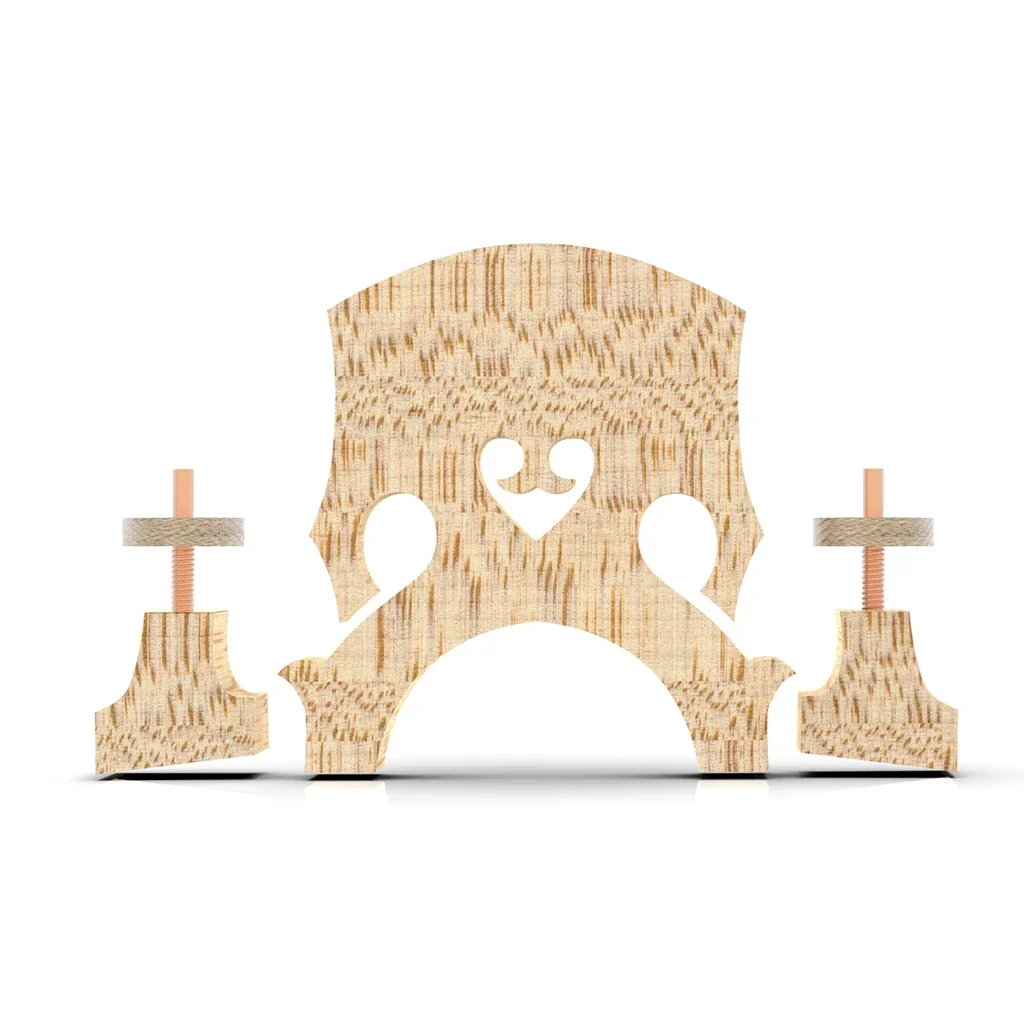 Регулируемый 4/4 3/4 и 1/2 двойной басовый мост из натурального сушеного клена с