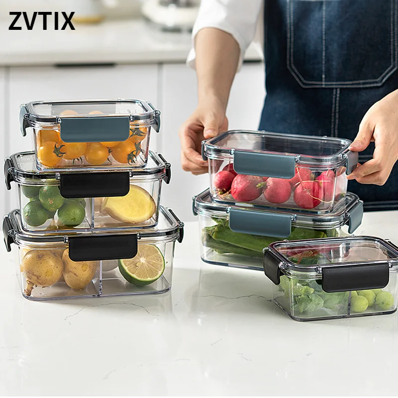 

Transparent Lunch Box Jars For Kitchen Accessories Organizer Food Storage Airtight Container Containers Household Items Canister