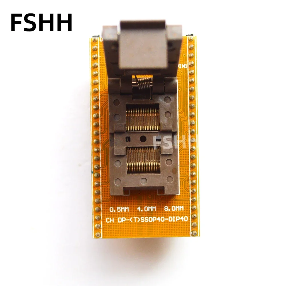 BQSOP40 FP-40-0 5 тестовый разъем Clamshell SSOP40 CH-DP(T)SSOP40-DIP40 Адаптер программатора Шаг 0 мм