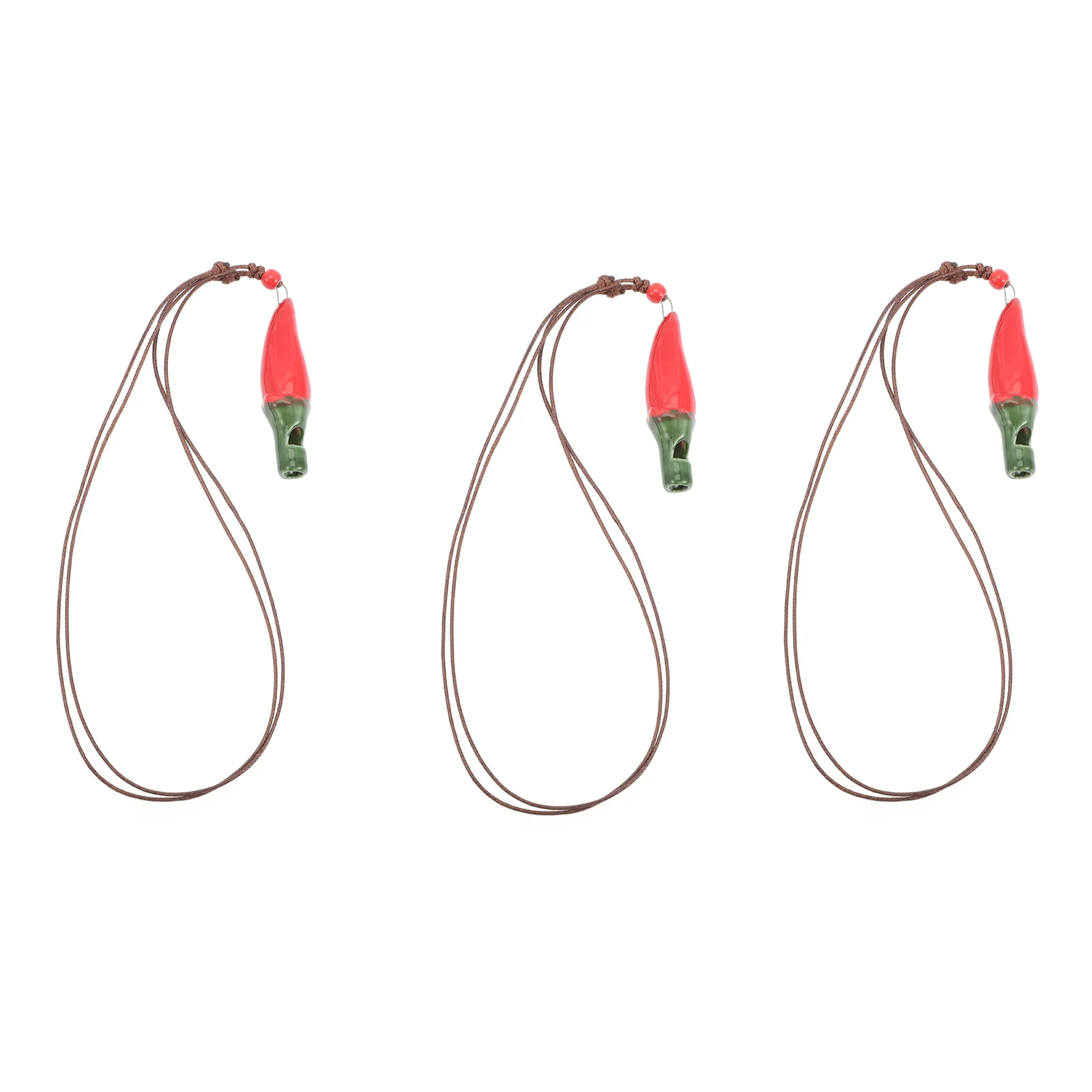 

3Pcs Red Pepper Children Ceramic Whistle Creative Porcelain Whistle Kids Gifts ( Red )