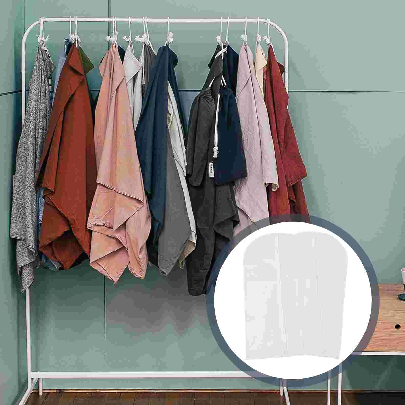 

2pcs Dustproof Coat Protectors Practical Well-made Hanging Clothes Bags Business Suit Covers for Home Use