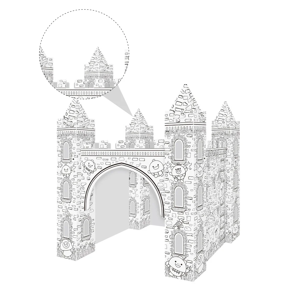 

1 Set of 3D Castle Colorizing Paper Coloring Puzzle Model Coloring DIY