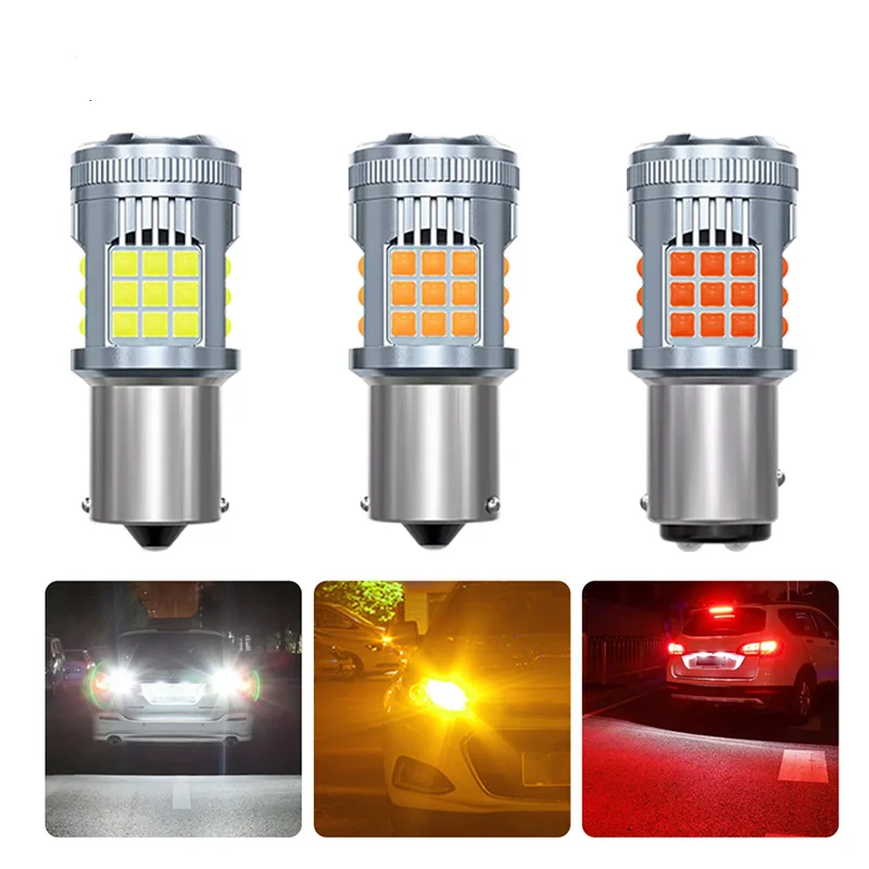 

2PCS Canbus 25W 1156 BA15S BAU15S 7440 3156 Turn Signal Light Car LED Bulb 1157 7443 3157 T25 Auto Reverse Backup Brake Lamp