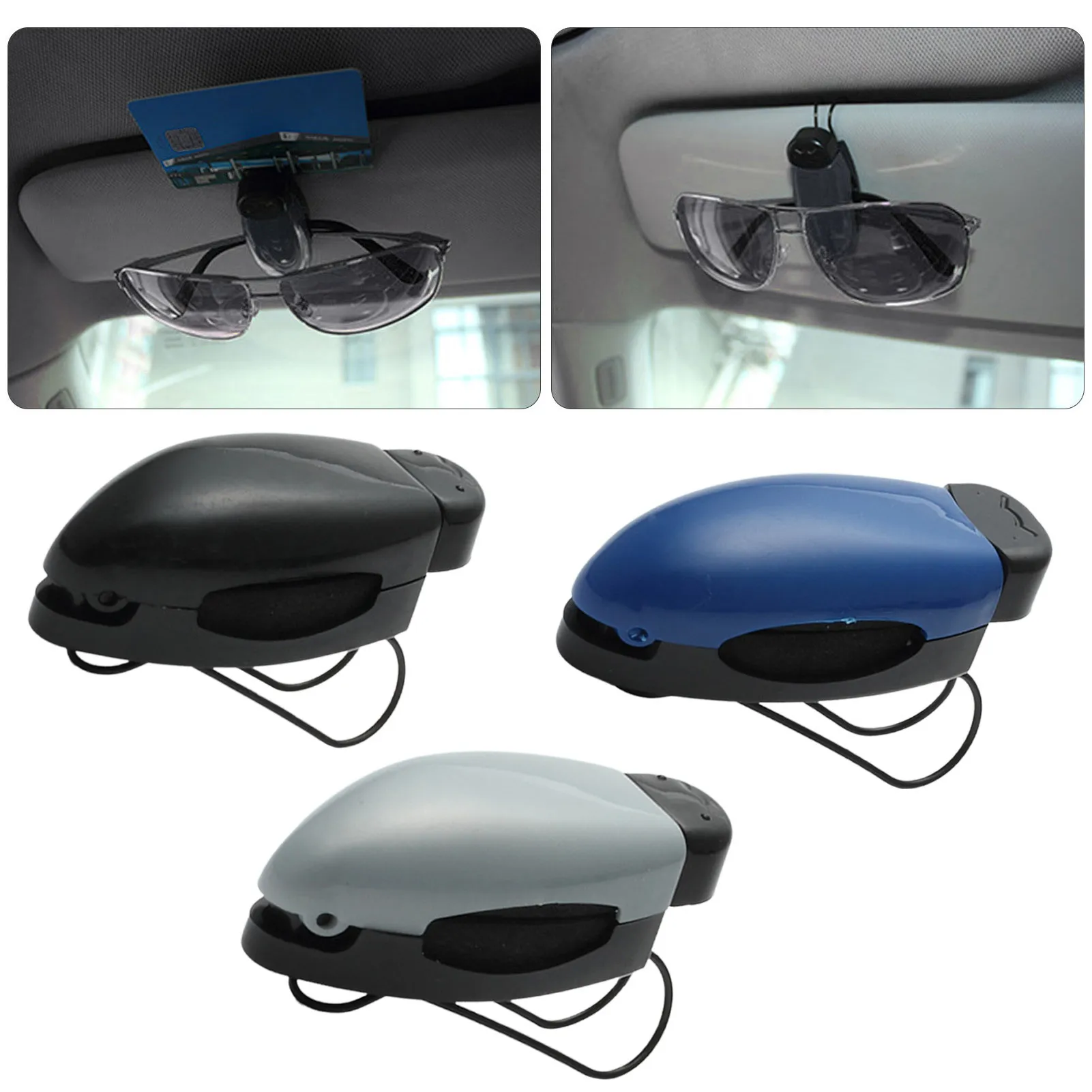 

Car Glasses Storage Clip Box Sunglasses Holder Eyeglass Hanger Mount For Ticket Card Photo Universal Auto Interior Accessories