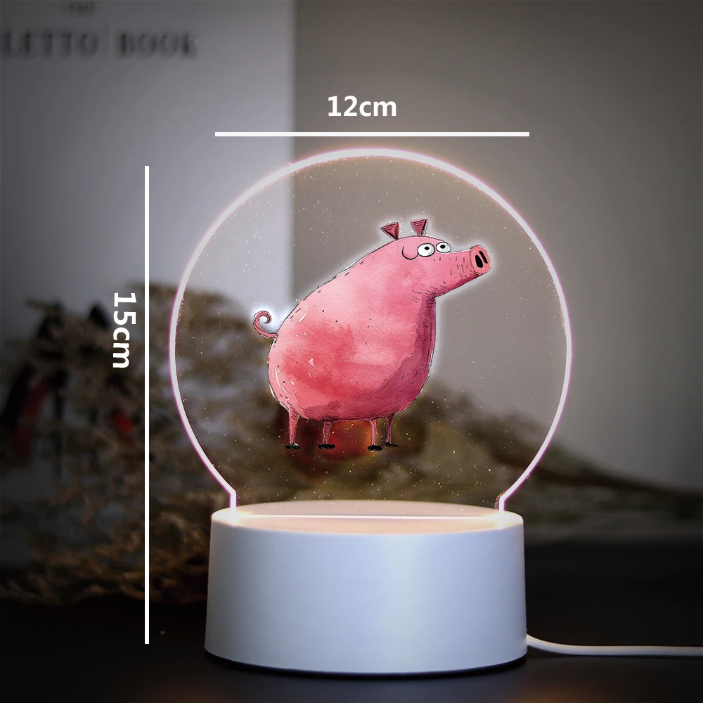 3D Светодиодный Ночник Игрушка-свинья Забавный Дизайн Свиньи Детские Подарки На