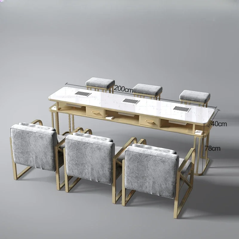 Роскошные мраморные столы для ногтей профессиональный современный пылесос
