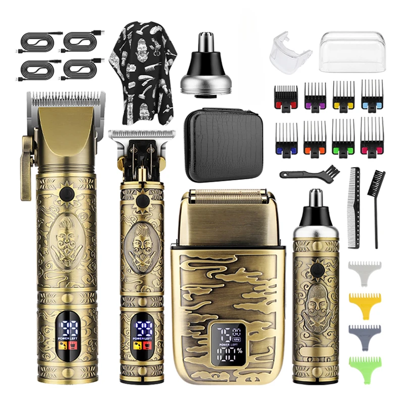 

Resuxi 740 All Metal Hair Clippers Ears Nose Hair Trimmer Electric Shaver Set Wtih Bag Hair Cutting Machine Men's Grooming Tools