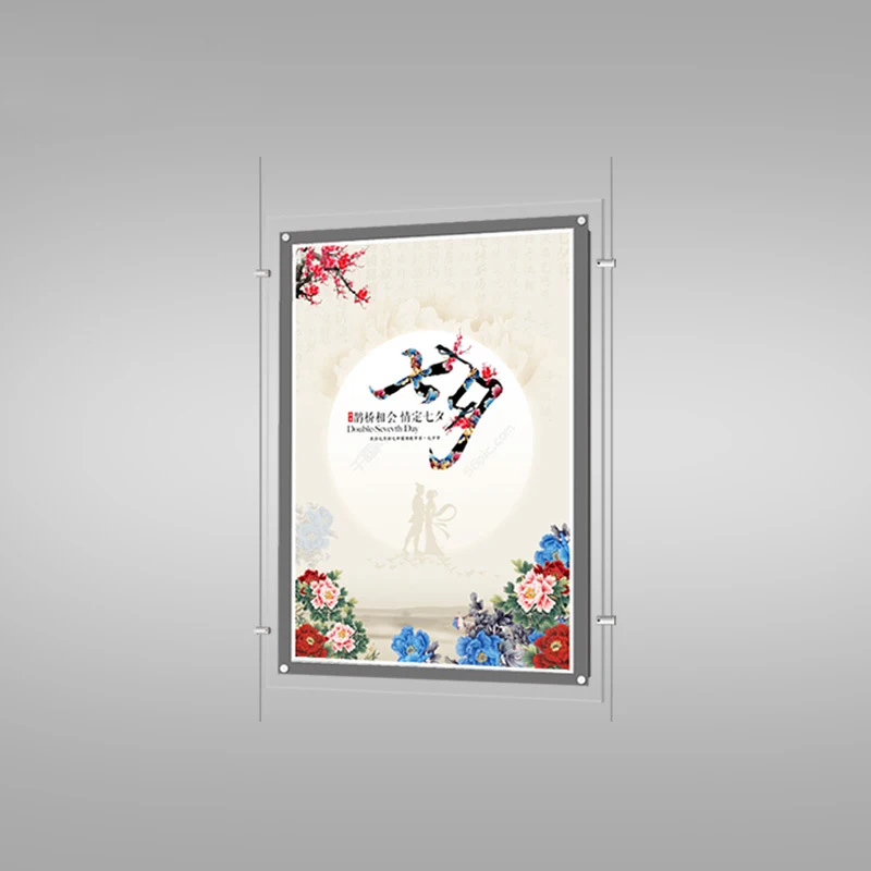 Подвесные кабельные световые короба формата А4/А3 подвесные оконные дисплеи с