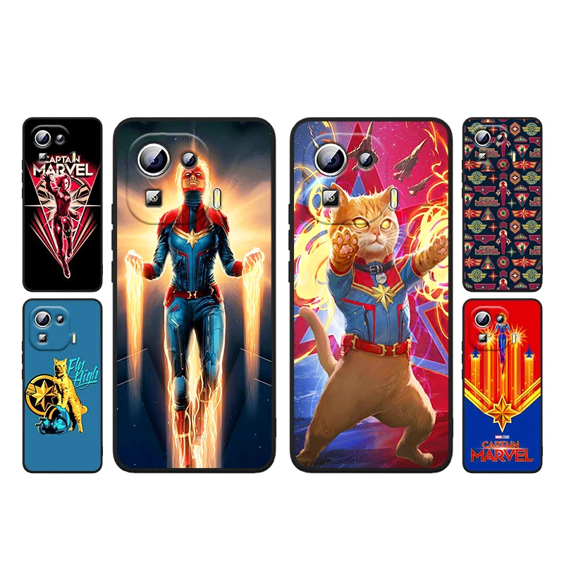 

Avengers Captain Marvel Phone Case Xiaomi Mi 12 12X 11T 11 11i 10i 10T 10S Note 10 9 Lite Ultra 5G Silicone TPU Cover