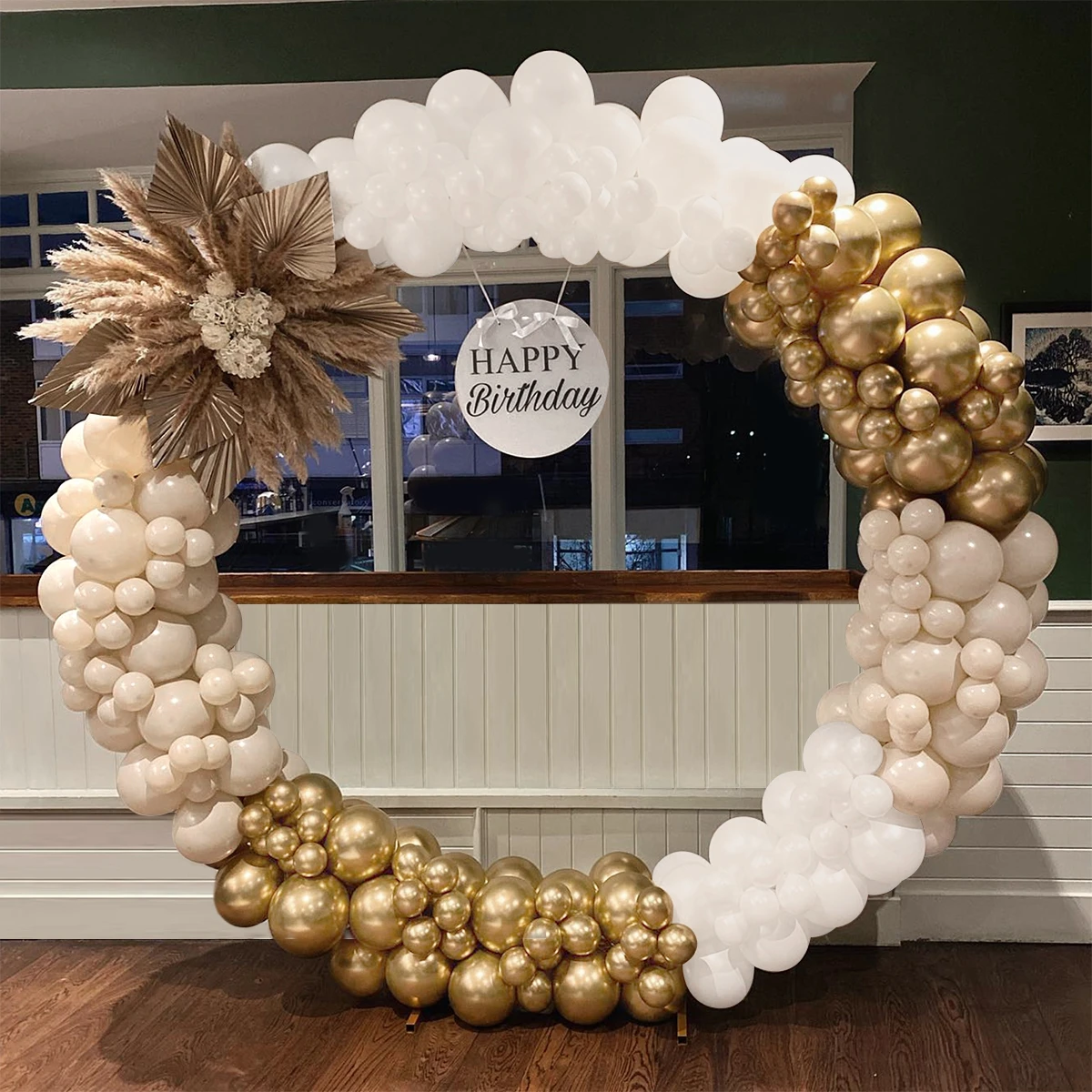 

Белый золотой воздушный шар в форме арки, оформление свадебной вечеринки, дня рождения детей, первая детская декорация для праздника, конфе...
