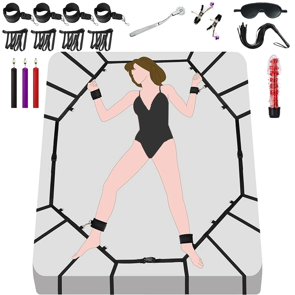 Комплект Для Спальни - Бдсм-набор Пар С Наручниками Verевка Сексуальные Присоски