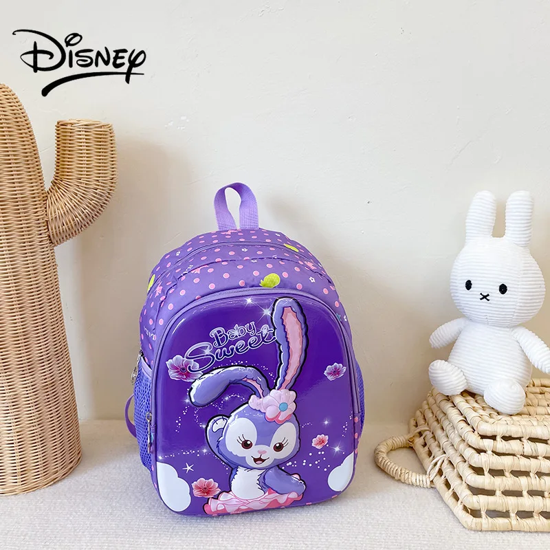 Disney Dumbo Double Shoulder Backpack for Boys Girls Kindergarten Students Large Capacity Cute Schoolbag Star Delu Free Shipping