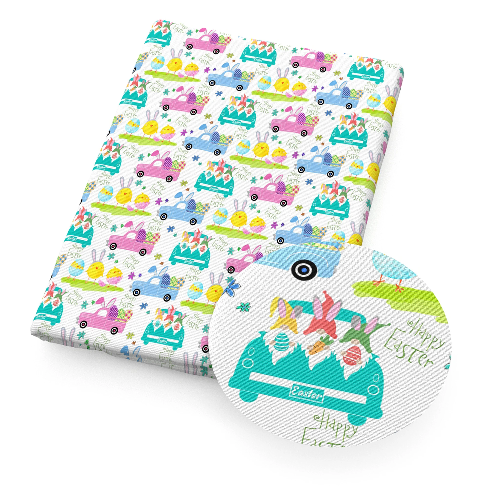 Кролик морковь пасхальный полиэстер хлопковая ткань Лоскутная Ткань шитье