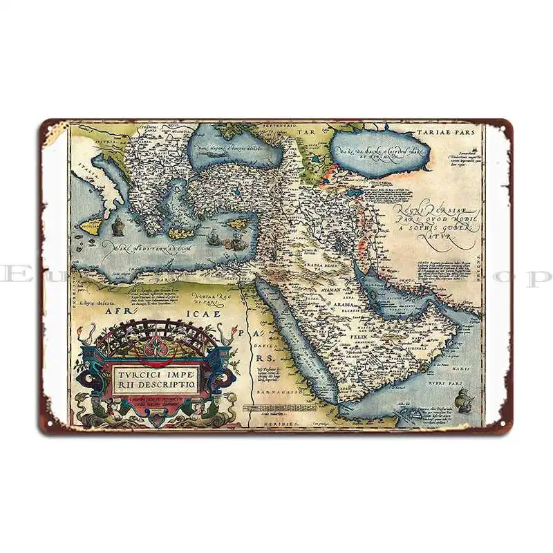 Оттоманская Империя 1570 металлический плакат с напечатанным рисунком для