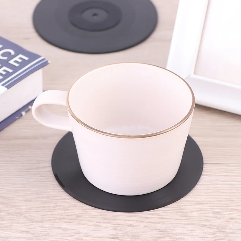 

Vintage Vinyl Record Beverage Coasters Anti-slip Coffee Mug Mat Heat Resistant