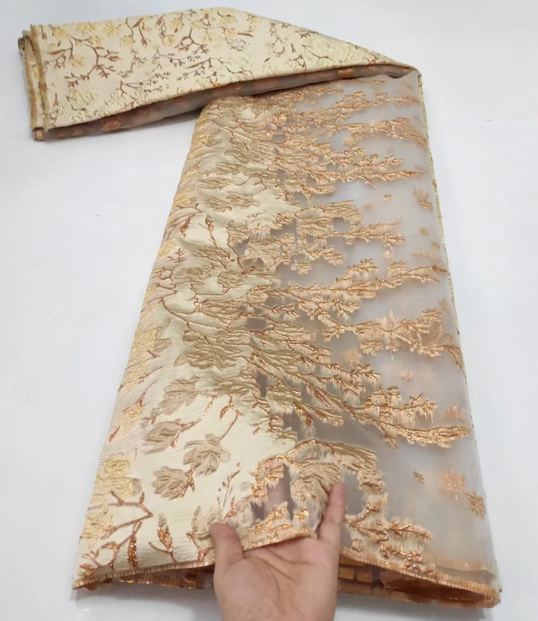 

Новейшая нигерийская жаккардовая кружевная ткань из жаккарда, французская кружевная ткань, Высококачественная африканская кружевная ткань из органзы для вечернего платья