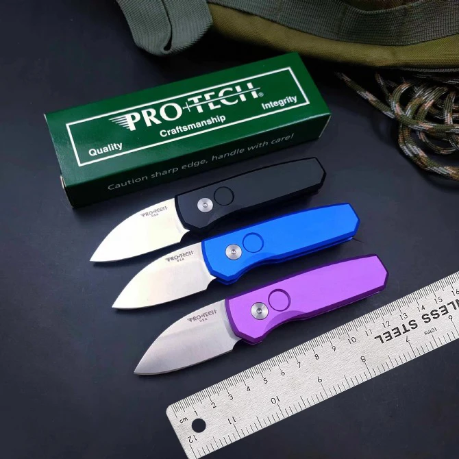 

Protech Runt 5101 OTF Knife S35VN Steel 60HRC Blade Space Aluminum Alloy CNC Handle Outdoor Camping Survival Pocket Knife