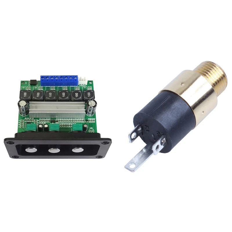 

10PCS 3.5Mm 1/8Inch Female Stereo Panel Mount Jack Solder Connector With TPA3116D2 Subwoofer Amplifier Audio Board