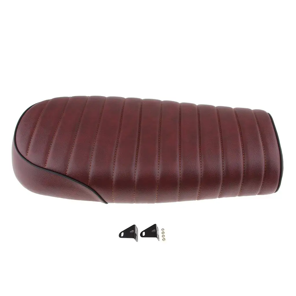 

Saddle Flat Cafe Racer Vintage Seat Cushion for Honda CG CB 530mm #04