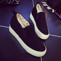 spring autumn korean style one pedal shoes thick soled sponge cake low top casual canvas shoes womens sneakers fashion