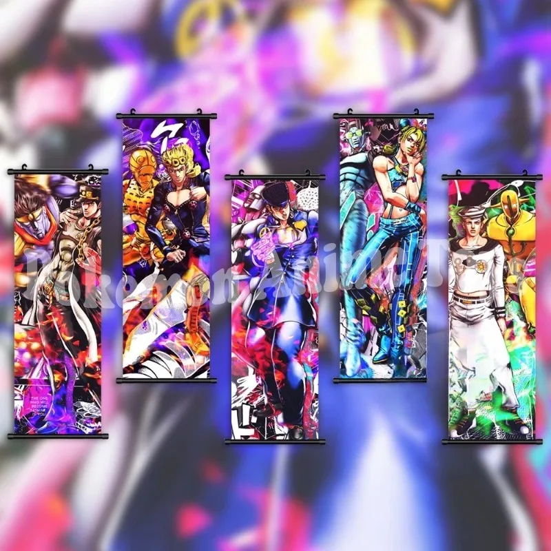 Настенное искусство Невероятные приключения ДжоДжо свиток подвесная картина