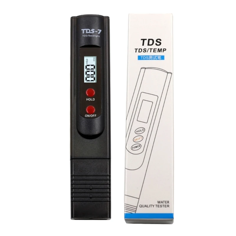 

WaterMonitor AnalyzerDigital WaterQuality Tester Pen TDS Meter for Aquarium Fish Pool with Data Hold Function