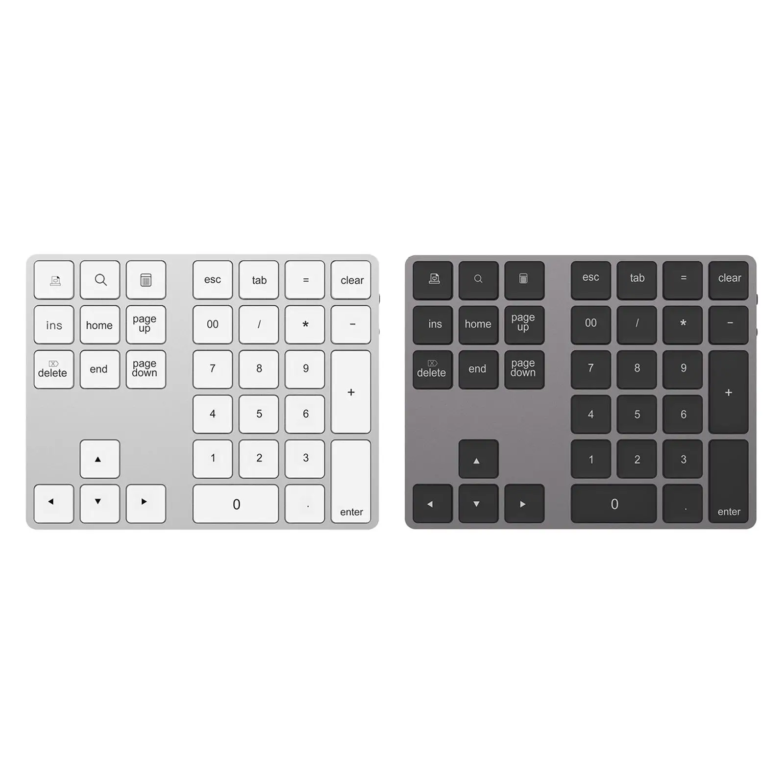 

Bluetooth Wireless Number Pad with Hub Function Aluminum Alloy for PC Phone