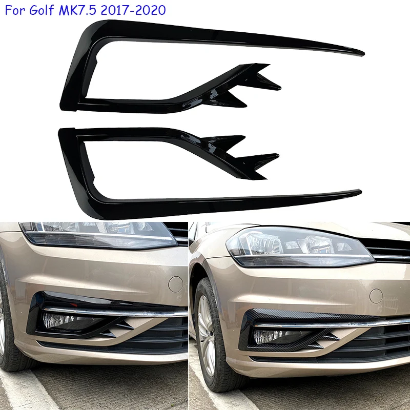 

For Volkswagen VW Golf 7.5 MK7.5 2017 ~ 2020 Car Front Fog Lamp Eyebrow Stickers Wind Knife Fog Light Eyebrow Eyelid Trim Cover